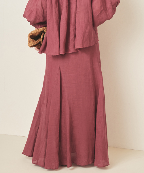 plage(プラージュ)の「RAMY LINEN TACK スカート(スカート・レディース・ボルドー/ブラウン・38/36)」の18枚目の写真