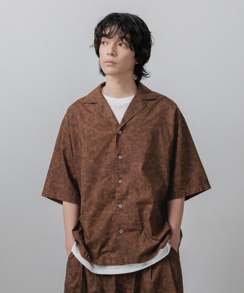 LOWRYS FARM(ローリーズファーム)の「【LFM(U)】ペイズリーOCシャツSS 676303(シャツ/ブラウス・メンズ・ブラウン/チャコールグレー・LARGE/MEDIUM)」の12枚目の写真