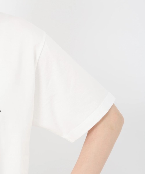 STRAWBERRY-FIELDS(ストロベリーフィールズ)の「スワイ天竺_箔レタープリントTシャツ(Tシャツ/カットソー・レディース・オフホワイト・2)」の5枚目の写真