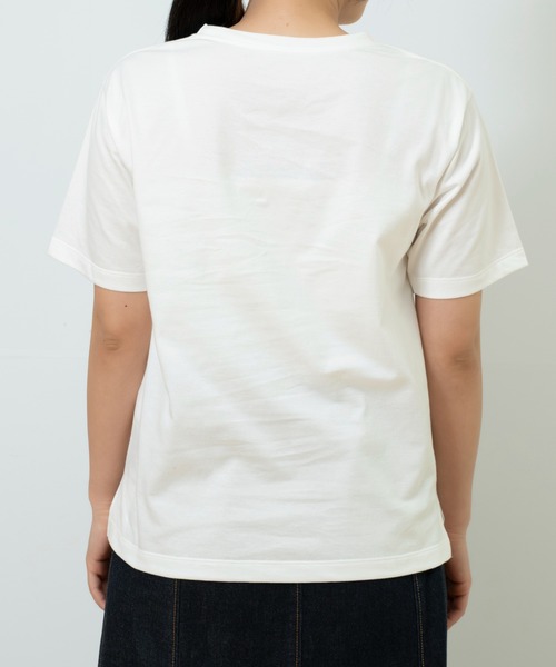STRAWBERRY-FIELDS(ストロベリーフィールズ)の「スワイ天竺_箔レタープリントTシャツ(Tシャツ/カットソー・レディース・オフホワイト・2)」の12枚目の写真