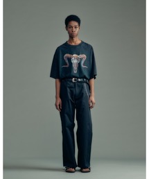 ADAMPATEK/(ADAMPATEK / RED:BANSHEE Ram Skull Graphic short sleeve t-shirt/コラボレーションTシャツ(AP2614037)
