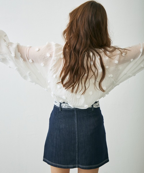 Lunea(ルネア)の「【レースベルト付き】デニムミニスカート(デニムスカート・レディース・ブルー/ブラック・L/M/S)」の9枚目の写真