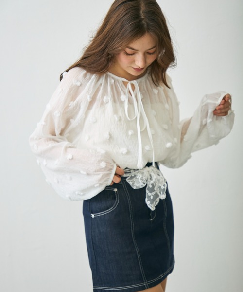 Lunea(ルネア)の「【レースベルト付き】デニムミニスカート(デニムスカート・レディース・ブルー/ブラック・L/M/S)」の13枚目の写真