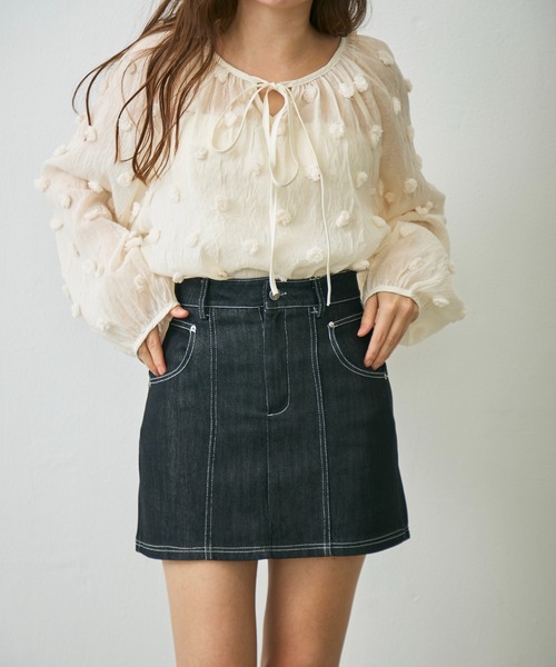 Lunea(ルネア)の「【レースベルト付き】デニムミニスカート(デニムスカート・レディース・ブルー/ブラック・L/M/S)」の20枚目の写真
