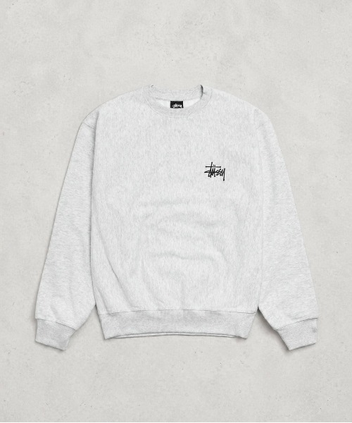 STUSSY(ステューシー)の「【STUSSY】ステューシー BASIC LOGO RAISING OF SWEAT ロゴ スウェット トレーナー(スウェット・メンズ・グレー/ブラック・MEDIUM/LARGE/X-LARGE)」の4枚目の写真