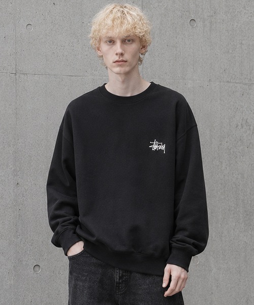 STUSSY(ステューシー)の「【STUSSY】ステューシー BASIC LOGO RAISING OF SWEAT ロゴ スウェット トレーナー(スウェット・メンズ・グレー/ブラック・MEDIUM/LARGE/X-LARGE)」の9枚目の写真