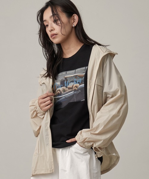 OFROOM(オフルーム)の「UV Cut Sheer Blouson|UVカットシアーブルゾン(ブルゾン・レディース・グリーン/ホワイト/ベージュ・FREE)」の5枚目の写真