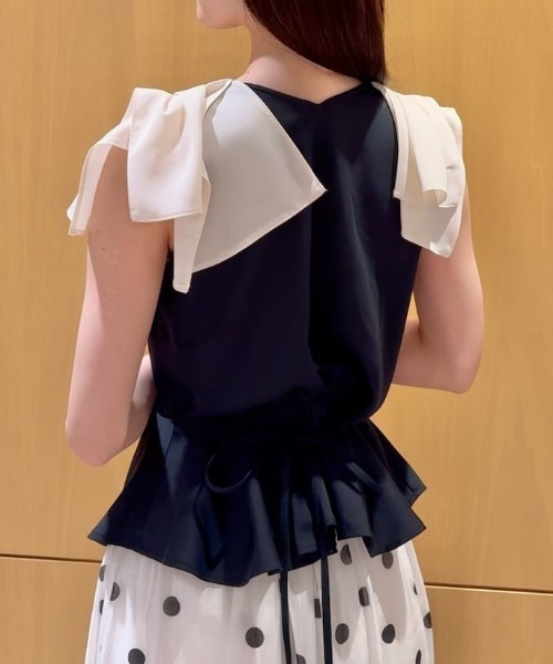 SNIDEL（スナイデル）の「セーラーカラーブラウス（シャツ/ブラウス・レディース・ライトブルー/アイボリー/ネイビー・F）」の21枚目の写真