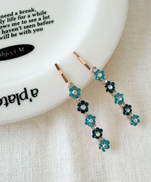 押し花メラスフェルラ❤金箔とパール入り♪英字中抜きべっ甲カラーヘアピン 2個セット】べっ甲風×ラメ/オーロラ×マーブル/クリップピン（ヘアピン