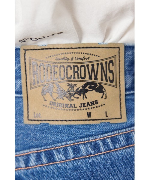 RODEO CROWNS WIDE BOWL（ロデオクラウンズワイドボウル）の「カラーステッチダボパンツ（デニムパンツ・レディース・ブルー/ブラック・SMALL/MEDIUM）」の11枚目の写真