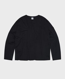 TLEYOUNG（トゥリョン）の「スーピマレスト ロングスリーブボートネックTシャツ_ブラック（Tシャツ/カットソー）」
