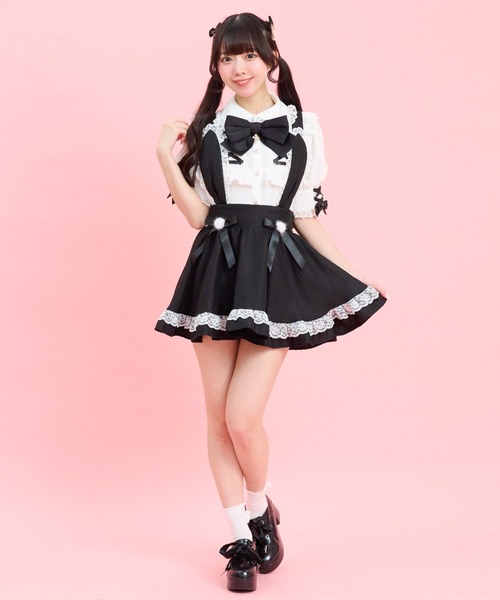 Secret Honey(シークレットハニー)の「ツイードうさみみスカパン(スカート・レディース・ブラック・MEDIUM)」の6枚目の写真