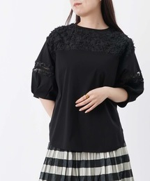 LUCA/LADY LUCK LUCA（ルカ/レディラックルカ）の「LC/LLL チュール素材袖ラインプルオーバー（Tシャツ/カットソー）」