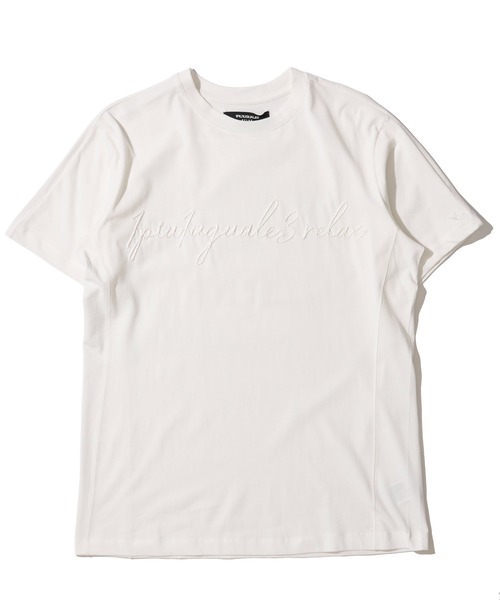 TETE HOMME(テットオム)の「【1PIU1UGUALE3 RELAX】ロープ刺繍クルーネックTシャツ(Tシャツ/カットソー・メンズ・ブラック/ホワイト・LARGE/X-LARGE/MEDIUM)」の1枚目の写真