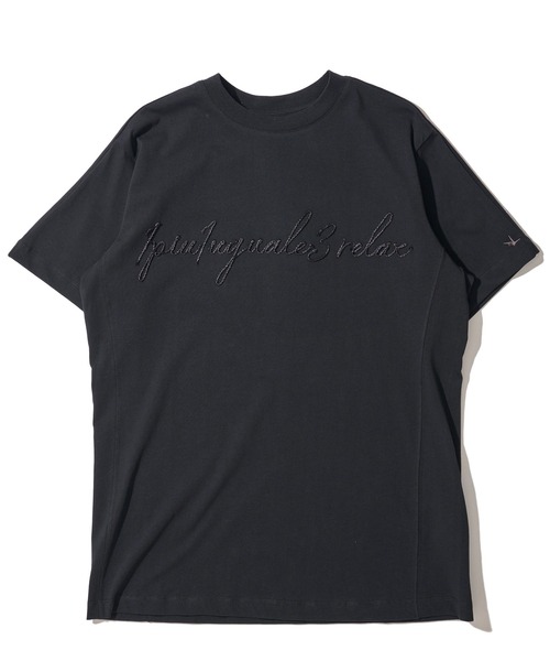 TETE HOMME(テットオム)の「【1PIU1UGUALE3 RELAX】ロープ刺繍クルーネックTシャツ(Tシャツ/カットソー・メンズ・ブラック/ホワイト・LARGE/X-LARGE/MEDIUM)」の2枚目の写真