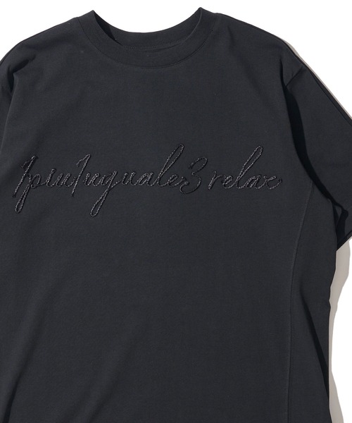 TETE HOMME(テットオム)の「【1PIU1UGUALE3 RELAX】ロープ刺繍クルーネックTシャツ(Tシャツ/カットソー・メンズ・ブラック/ホワイト・LARGE/X-LARGE/MEDIUM)」の6枚目の写真