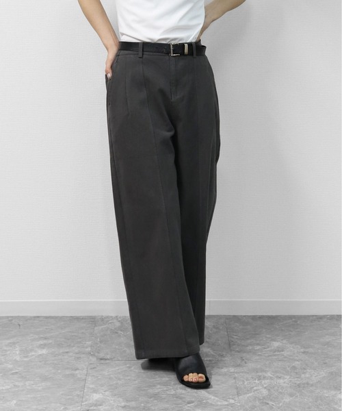 THE CELL.（ザセルドット）の「センターシーム　ワイドストレートデニム　CENTER SEAM WIDE STRAIGHT DENIM（デニムパンツ・レディース・アイボリー/チャコールグレー・FREE）」の20枚目の写真