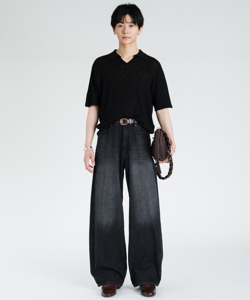 SINSS（シンス）の「Slub skipper HS T-shirt / スラブスキッパーショートスリーブTシャツ（Tシャツ/カットソー・メンズ・チャコール/ブルー/ブラック・X-SMALL/SMALL/MEDIUM/LARGE）」の5枚目の写真