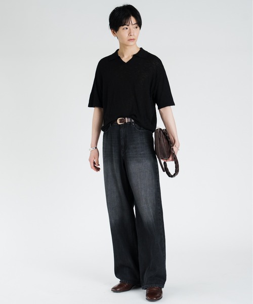 SINSS（シンス）の「Slub skipper HS T-shirt / スラブスキッパーショートスリーブTシャツ（Tシャツ/カットソー・メンズ・チャコール/ブルー/ブラック・X-SMALL/SMALL/MEDIUM/LARGE）」の6枚目の写真