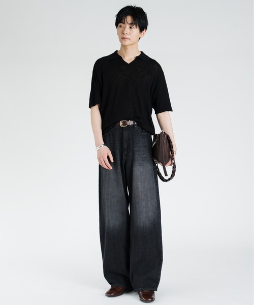 SINSS（シンス）の「Slub skipper HS T-shirt / スラブスキッパーショートスリーブTシャツ（Tシャツ/カットソー・メンズ・チャコール/ブルー/ブラック・X-SMALL/SMALL/MEDIUM/LARGE）」の8枚目の写真