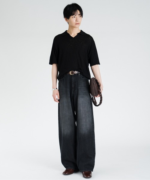 SINSS（シンス）の「Slub skipper HS T-shirt / スラブスキッパーショートスリーブTシャツ（Tシャツ/カットソー・メンズ・チャコール/ブルー/ブラック・X-SMALL/SMALL/MEDIUM/LARGE）」の9枚目の写真