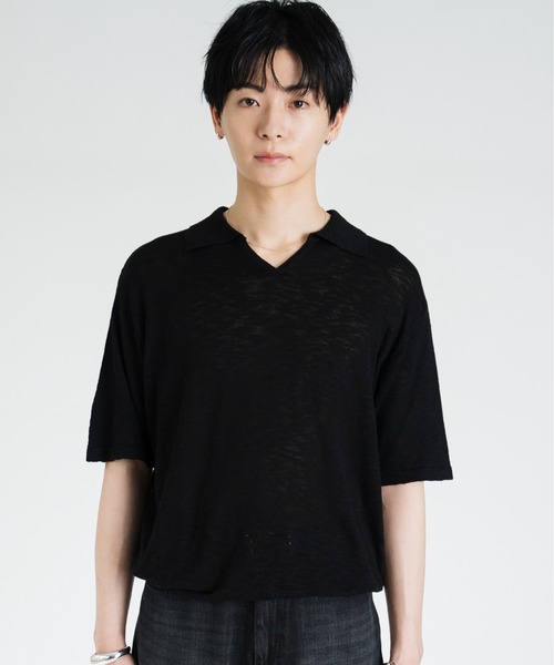 SINSS（シンス）の「Slub skipper HS T-shirt / スラブスキッパーショートスリーブTシャツ（Tシャツ/カットソー・メンズ・チャコール/ブルー/ブラック・X-SMALL/SMALL/MEDIUM/LARGE）」の10枚目の写真
