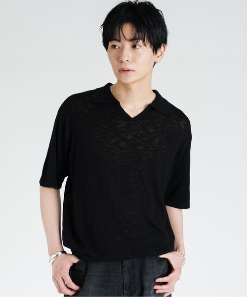 SINSS（シンス）の「Slub skipper HS T-shirt / スラブスキッパーショートスリーブTシャツ（Tシャツ/カットソー・メンズ・チャコール/ブルー/ブラック・X-SMALL/SMALL/MEDIUM/LARGE）」の11枚目の写真