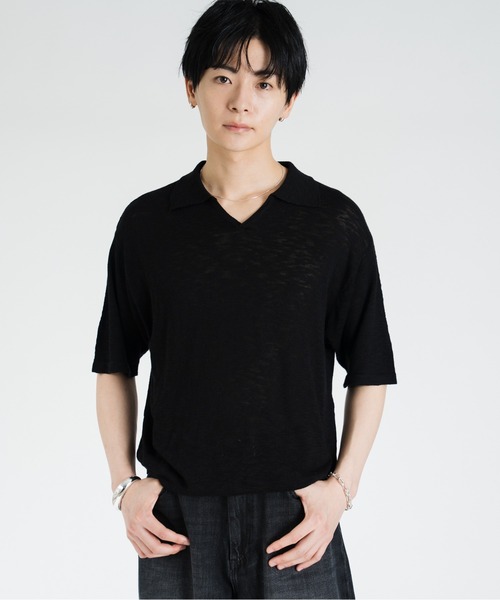SINSS（シンス）の「Slub skipper HS T-shirt / スラブスキッパーショートスリーブTシャツ（Tシャツ/カットソー・メンズ・チャコール/ブルー/ブラック・X-SMALL/SMALL/MEDIUM/LARGE）」の12枚目の写真