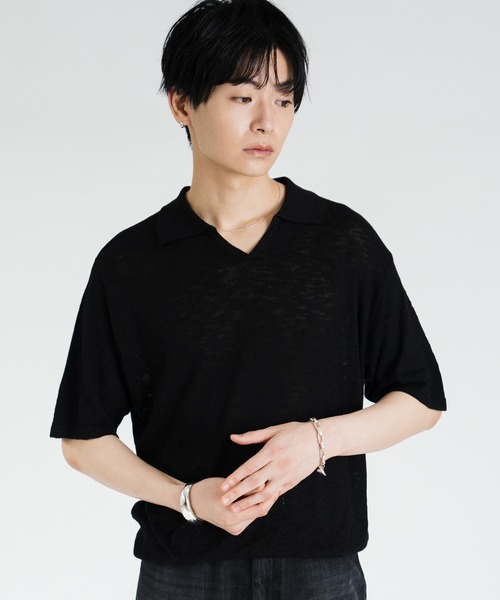 SINSS（シンス）の「Slub skipper HS T-shirt / スラブスキッパーショートスリーブTシャツ（Tシャツ/カットソー・メンズ・チャコール/ブルー/ブラック・X-SMALL/SMALL/MEDIUM/LARGE）」の13枚目の写真