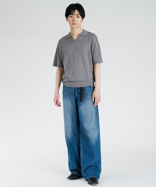SINSS（シンス）の「Slub skipper HS T-shirt / スラブスキッパーショートスリーブTシャツ（Tシャツ/カットソー・メンズ・チャコール/ブルー/ブラック・X-SMALL/SMALL/MEDIUM/LARGE）」の15枚目の写真