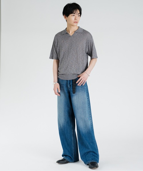 SINSS（シンス）の「Slub skipper HS T-shirt / スラブスキッパーショートスリーブTシャツ（Tシャツ/カットソー・メンズ・チャコール/ブルー/ブラック・X-SMALL/SMALL/MEDIUM/LARGE）」の16枚目の写真