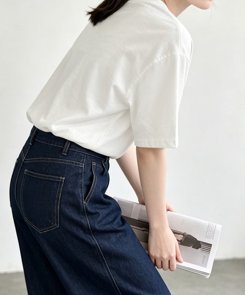 aimoha（アイモハ）の「ミニメッセージプリントTシャツ（Tシャツ/カットソー・レディース・ブラック/ホワイト/オフホワイト/ピンク・FREE）」の6枚目の写真