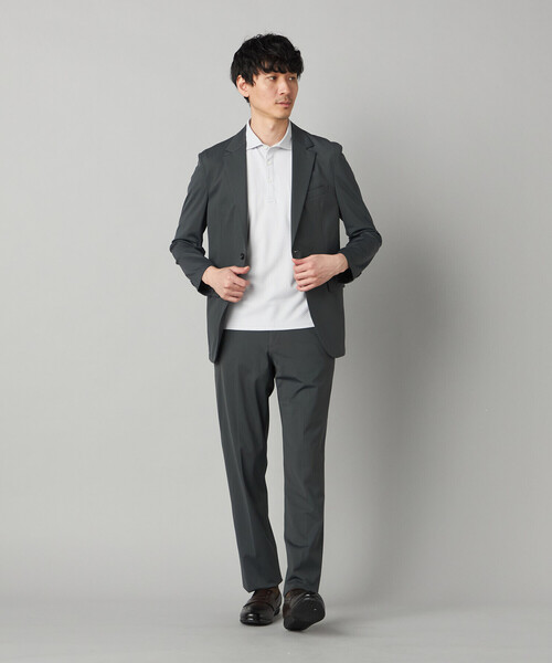 COMME CA MEN（コムサメン）の「【抗菌防臭加工】衿裏チェック使い カッタウェイポロシャツ（ポロシャツ・メンズ・ブルー/ネイビー/ライトグレー/ブラウン・L/M/XL）」の8枚目の写真