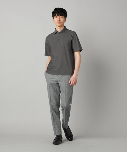 COMME CA MEN（コムサメン）の「【抗菌防臭加工】衿裏チェック使い カッタウェイポロシャツ（ポロシャツ・メンズ・ブルー/ネイビー/ライトグレー/ブラウン・L/M/XL）」の18枚目の写真