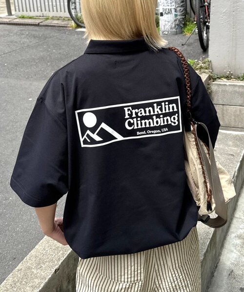 Franklin Climbing(フランクリンクライミング)の「【Franklin Climbing】【ユニセックス】essentialバックプリントポロシャツ(ポロシャツ・メンズ・ベージュ/ブラック/ホワイト/サックスブルー・LARGE/MEDIUM)」の3枚目の写真