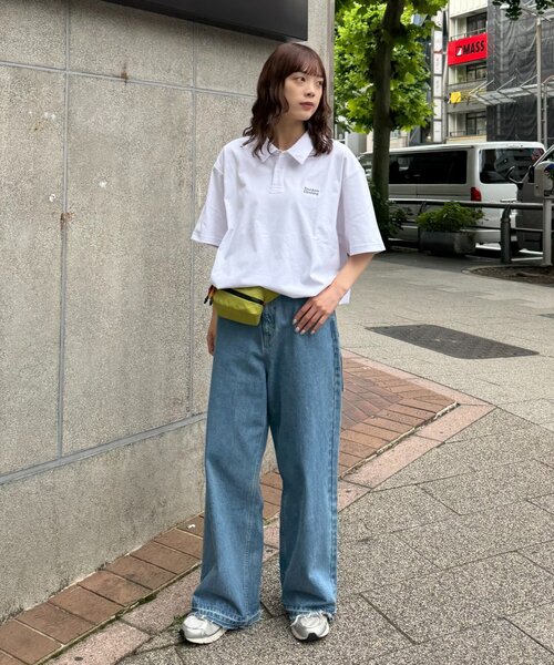 Franklin Climbing(フランクリンクライミング)の「【Franklin Climbing】essentialバックプリントポロシャツ(ポロシャツ・メンズ・ベージュ/ブラック/ホワイト/サックスブルー・LARGE/MEDIUM)」の8枚目の写真