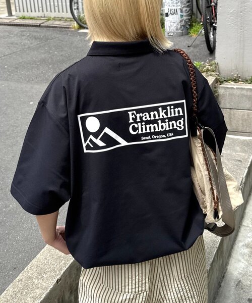 Franklin Climbing(フランクリンクライミング)の「【Franklin Climbing】essentialバックプリントポロシャツ(ポロシャツ・メンズ・ベージュ/ブラック/ホワイト/サックスブルー・LARGE/MEDIUM)」の16枚目の写真