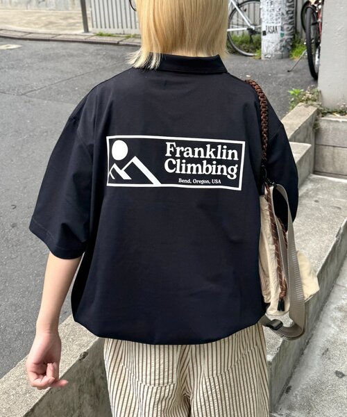 Franklin Climbing(フランクリンクライミング)の「【Franklin Climbing】【ユニセックス】essentialバックプリントポロシャツ(ポロシャツ・メンズ・ベージュ/ブラック/ホワイト/サックスブルー・LARGE/MEDIUM)」の6枚目の写真