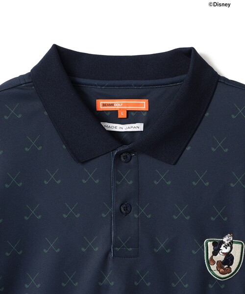 BEAMS GOLF(ビームスゴルフ)の「〈MEN〉Disney / ミッキーマウス / 総柄 ポロシャツ(吸水速乾・UVカット)(ポロシャツ・メンズ・ネイビー/オフホワイト・M/XL/S/L)」の6枚目の写真