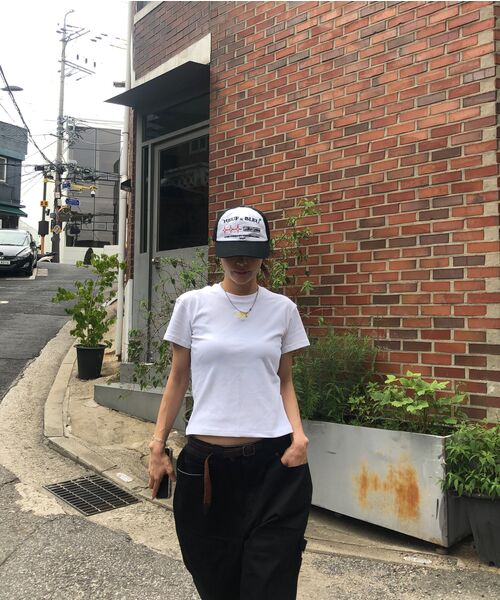 ABEEHUMS(アビハムズ)の「ビビロゴスリムフィット半袖Tシャツ ABH355-113 イエロー(Tシャツ/カットソー・レディース・イエロー・SMALL/MEDIUM/LARGE)」の10枚目の写真