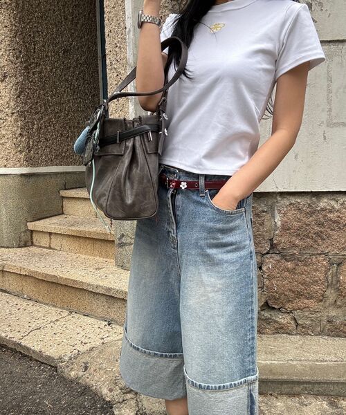 ABEEHUMS(アビハムズ)の「ビビロゴスリムフィット半袖Tシャツ ABH355-113 イエロー(Tシャツ/カットソー・レディース・イエロー・SMALL/MEDIUM/LARGE)」の14枚目の写真