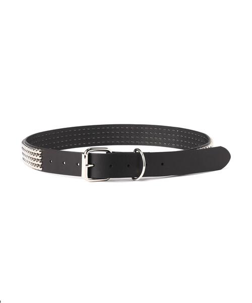 ADAM PATEK(アダムパテック)の「ADAMPATEK/アダムパテック/Studs Belt Cylinder(ベルト・メンズ・ブラック・F)」の1枚目の写真