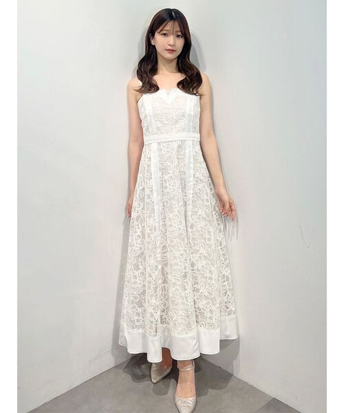 MERCURYDUO(マーキュリーデュオ)の「カットワークレースキャミワンピース(ワンピース・レディース・ネイビー/オフホワイト・SMALL/MEDIUM)」の11枚目の写真