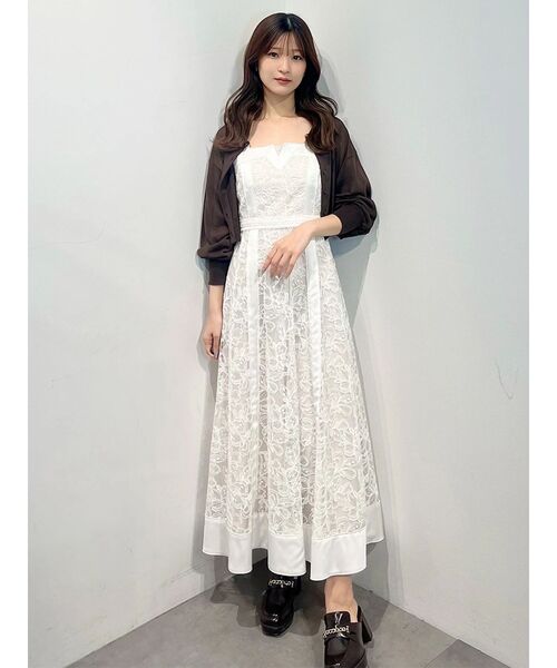 MERCURYDUO(マーキュリーデュオ)の「カットワークレースキャミワンピース(ワンピース・レディース・ネイビー/オフホワイト・SMALL/MEDIUM)」の15枚目の写真