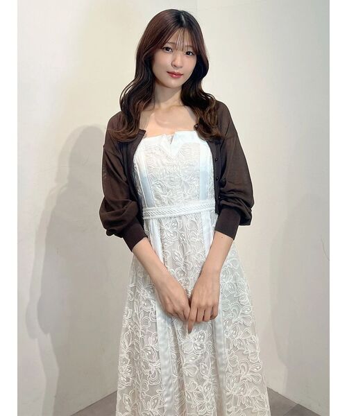 MERCURYDUO(マーキュリーデュオ)の「カットワークレースキャミワンピース(ワンピース・レディース・ネイビー/オフホワイト・SMALL/MEDIUM)」の20枚目の写真
