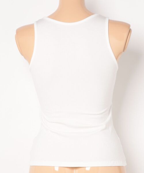 Lace Ladies（レースレディース）の「ソリッドカラー Uネック ストラップ カップ付き タンクトップ（タンクトップ・レディース・グレー/ブラウン/ホワイト/ブラック・FREE）」の6枚目の写真