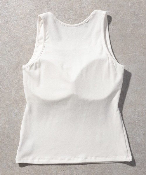 Lace Ladies（レースレディース）の「ソリッドカラー Uネック ストラップ カップ付き タンクトップ（タンクトップ・レディース・グレー/ブラウン/ホワイト/ブラック・FREE）」の14枚目の写真
