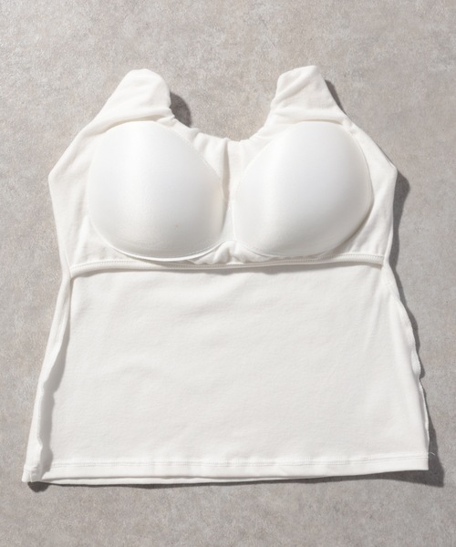 Lace Ladies（レースレディース）の「ソリッドカラー Uネック ストラップ カップ付き タンクトップ（タンクトップ・レディース・グレー/ブラウン/ホワイト/ブラック・FREE）」の17枚目の写真