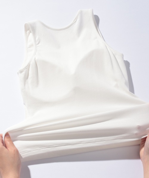 Lace Ladies（レースレディース）の「ソリッドカラー Uネック ストラップ カップ付き タンクトップ（タンクトップ・レディース・グレー/ブラウン/ホワイト/ブラック・FREE）」の20枚目の写真