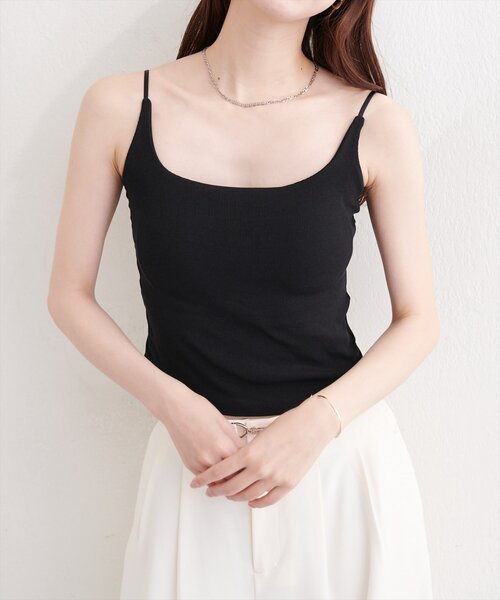 natural couture(ナチュラルクチュール)の「カップ付きレースキャミ(キャミソール・レディース・ベージュ/ブラック系その他/ブラック/アイボリー/オフホワイト・FREE)」の18枚目の写真